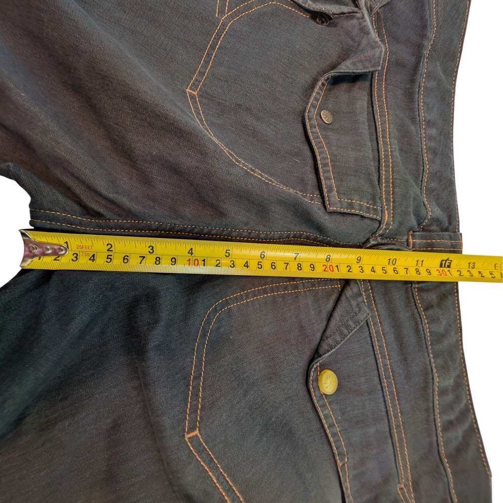 Athleta Dark Wash Cargo Denim Style Pants 129129 Womens Blue Contrast Stitching - Picture 6 of 15